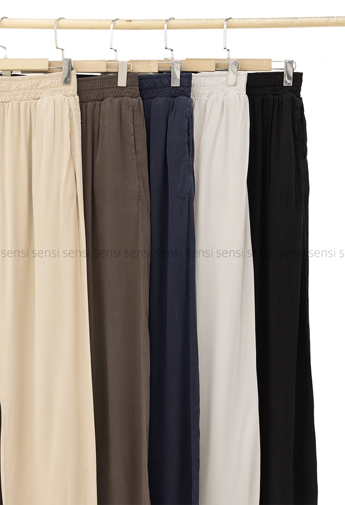 شلوار بگ سیلک کمر کش کد1005398